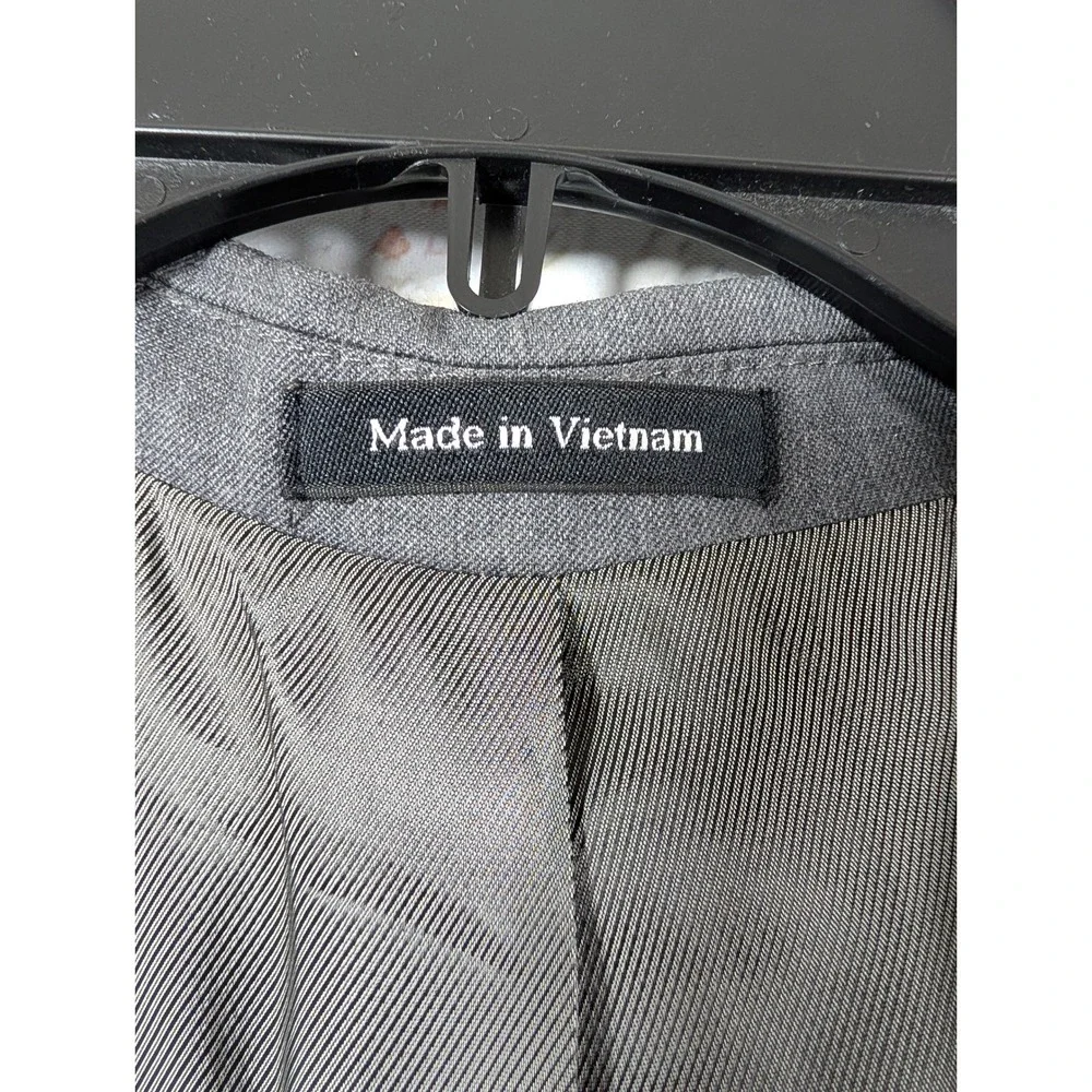 Egara Blazer Mens 44R Grey Slim Fit Two Button Sport Coat Suit Jacket
